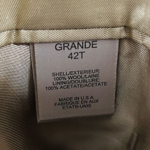 AKA Eddie Bauer 42L Sport Coat 100% Wool Gold Houndstooth Two Button Vented - Picture 4 of 8